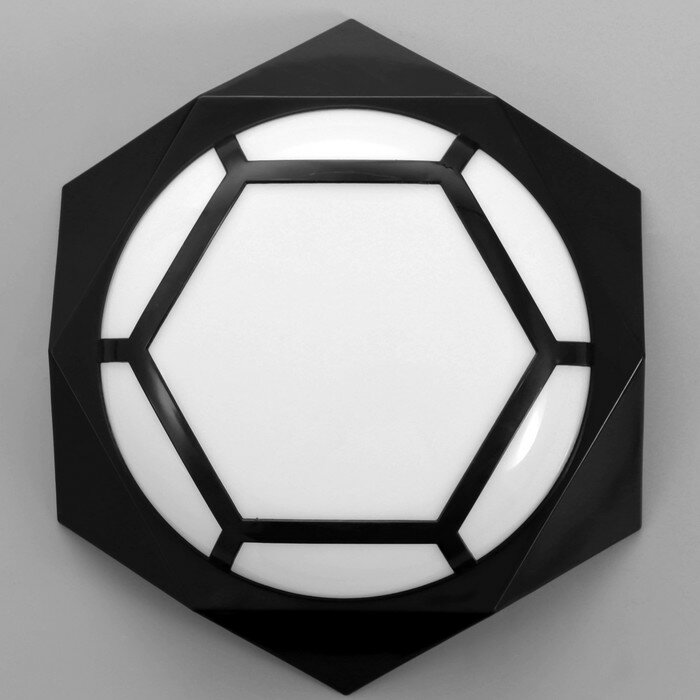 BayerLux Светильник "Алмазик" LED 20Вт 6000К черный 51х51х7 см - фотография № 3