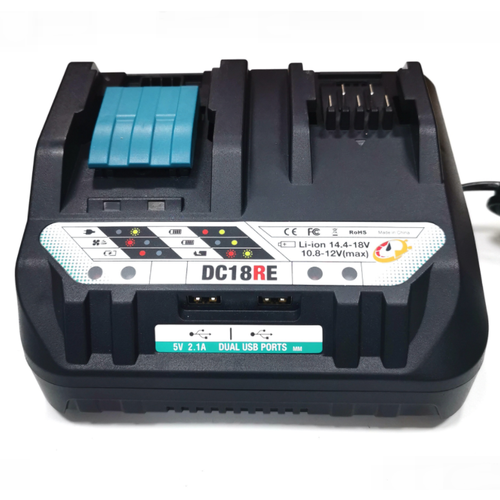 Зарядное устройство питания MyPads для литиевой батареи электроинструмента Makita MT-DC18RE 10.8V-14.4-18V 6,5А. 3500МаЧ зарядное устройство питания mypads для литиевой батареи электроинструмента makita mt m1a1k111 dc18rf 21v 6 5a