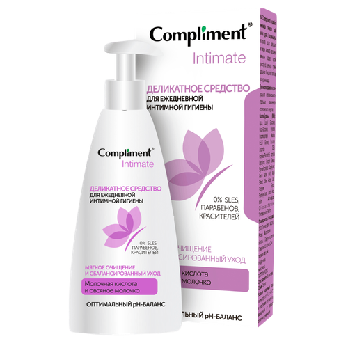 COMPLIMENT Деликатное средство для ежедневной интимной гигиены Intimate, 250 мл, Compliment