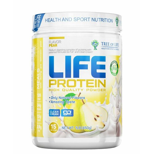 Tree of Life Life Protein 450 гр (груша) tree of life life collagen protein 450 г клубника банан