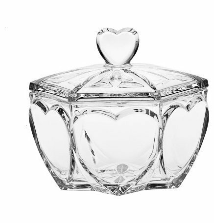 фото Шкатулка 13 см с крышкой Crystal Bohemia "Сердце" / 104630