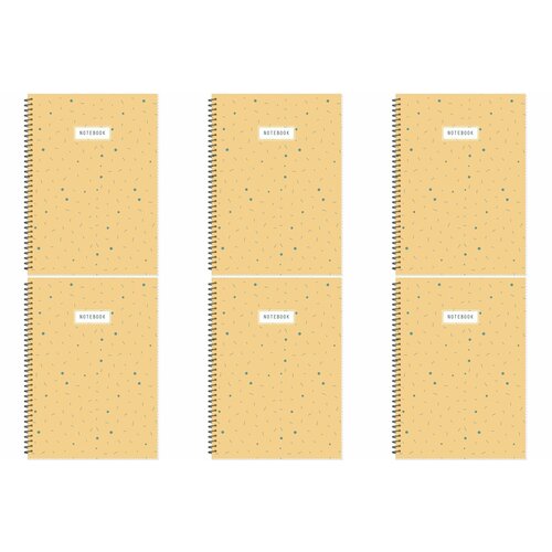 Attache Economy Бизнес-тетрадь Flakes yellow, А4, 48 л, клетка, 6 шт