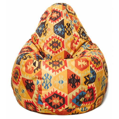 Пуф Кресло груша XL Велюр с принтом Mexico 01