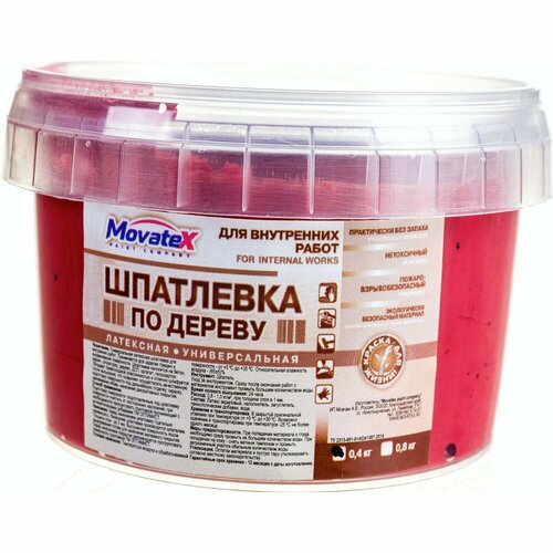 Шпаклевка по дереву Movatex Т16166 movatex шпаклевка по дереву тик 0 8кг т16172