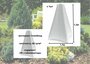 Укрывной материал для растений, 1.2х1.7м, спанбонд, 80г, пирамидка для защиты растений от холода, конус, белый