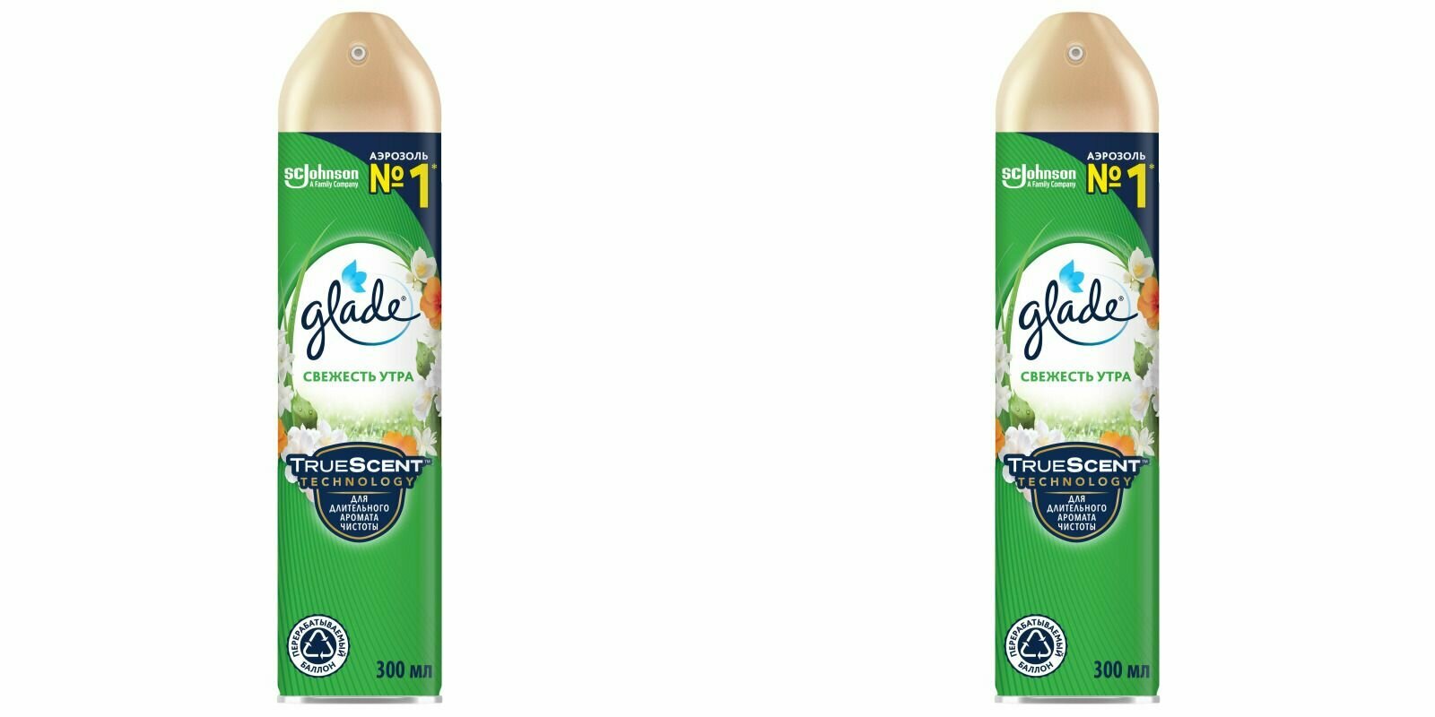 Glade Освежитель воздуха Свежесть утра 300 мл 2 шт