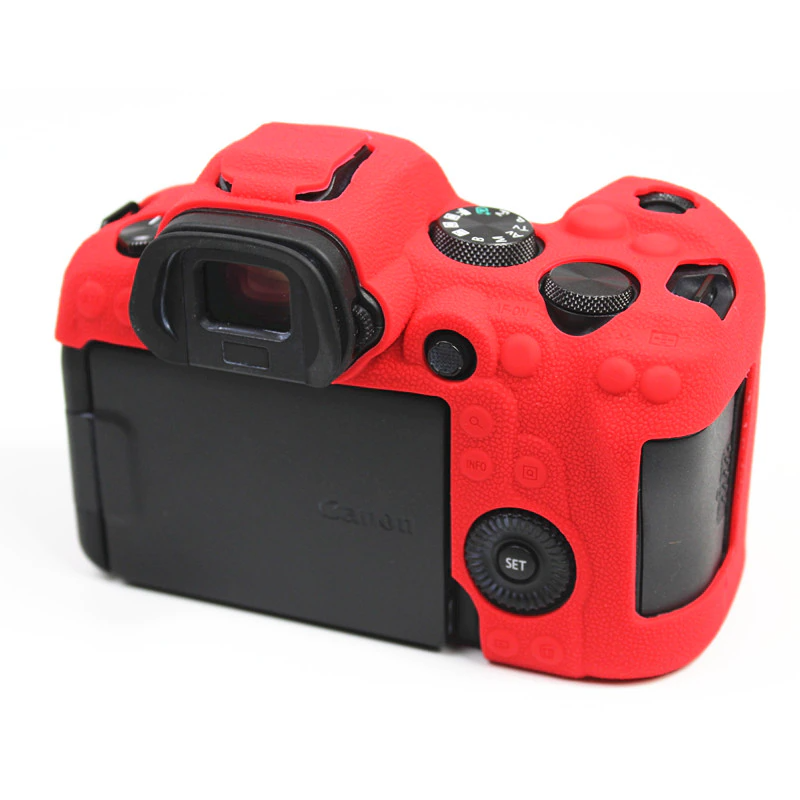 Силиконовый противоударный чехол MyPads Antiurto для фотоаппарата Canon EOS R6/ R6 Mark II R6II ультра-тонкий из мягкого качественного силикона кра. — фото 1