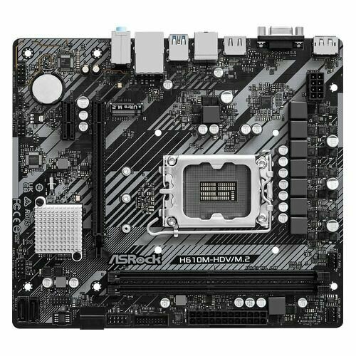 Материнская плата ASROCK H610M-HDV/M.2 R2.0, LGA 1700, Intel H610, mATX, Ret материнская плата asrock b365m pro4 lga 1151v2 intel b365 matx ret