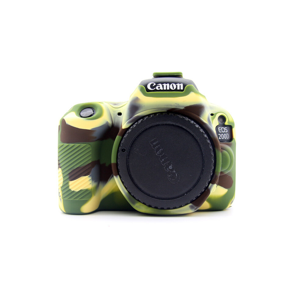 Защитный силиконовый чехол MyPads Antiurto для фотоаппарата Canon EOS 90D из мягкого качественного силикона хаки