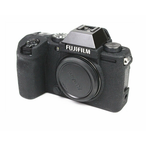 Силиконовый противоударный чехол MyPads Antiurto для фотоаппарата Fujifilm X-S10 из мягкого силикона черный