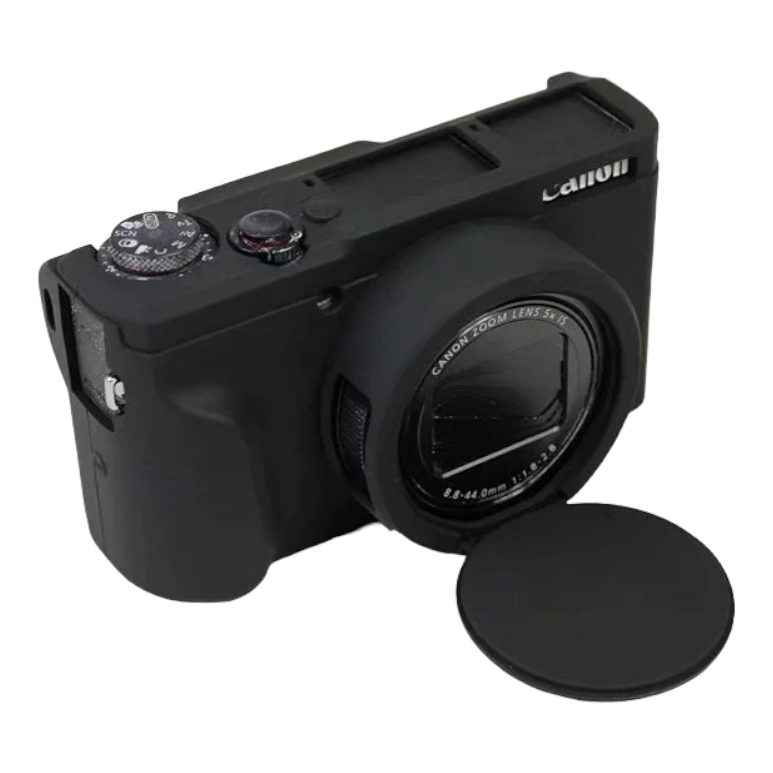 Защитный силиконовый чехол MyPads Antiurto для фотоаппарата Canon PowerShot G5 X Mark II из мягкого качественного силикона черный