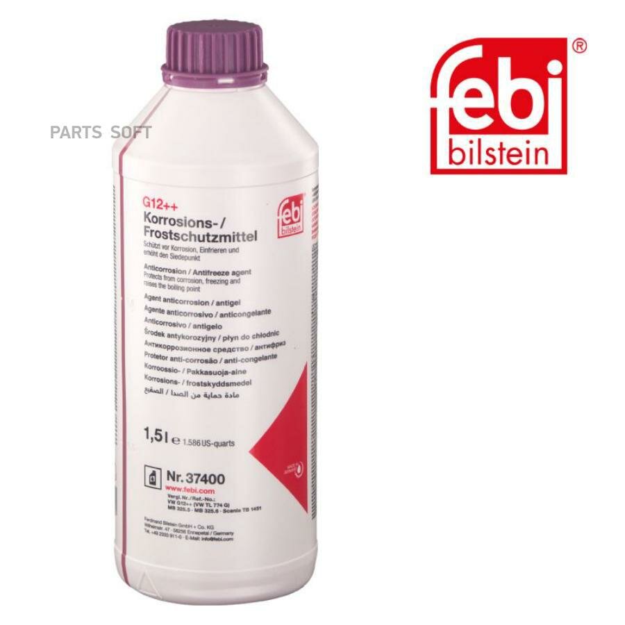 FEBI 37400 37400F_антифриз! фиолетовый 1.5L концентрат 1:1 -40°C G12 PLUS PLUS смешивается с красным или синим\