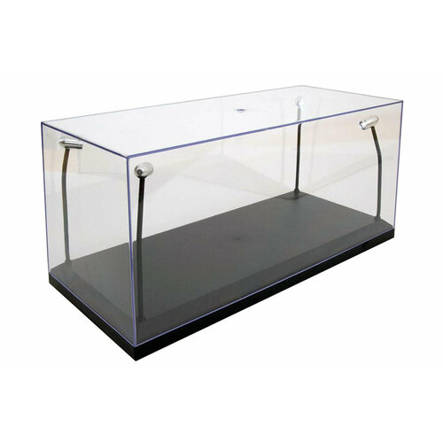 Бокс для коллекционной модели с подсветкой led (4 батарейки aa или micro usb) Д/Ш/В:36/16/16 черный для моделей 1:18