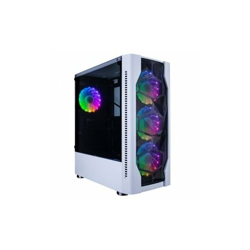 Корпус 1STPLAYER Корпус DK D4 WHITE / ATX, tempered glass, metal mesh / 4x 120mm LED fans inc. / D4-WH-4G6