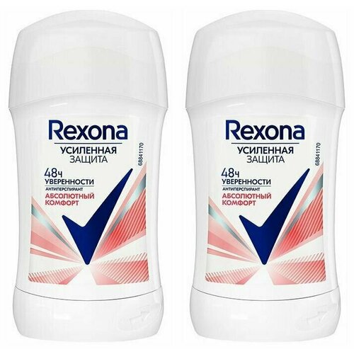 Антиперспирант-карандаш, Rexona, абсолютный комфорт, 40 мл, 2 шт