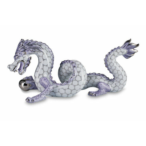 Фигурка Herend Дракон 29х13,5х13,5 см, фарфор, сиреневая