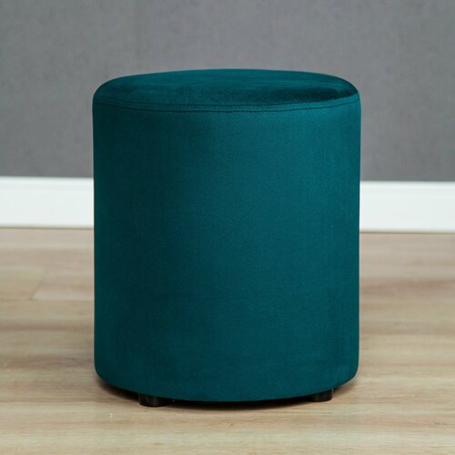 Royal Mebel / пуфик круглый цилиндр в скандинавском стиле под ноги для гостиной прихожей спальни/ пуфик на ножках круглый / изумруд