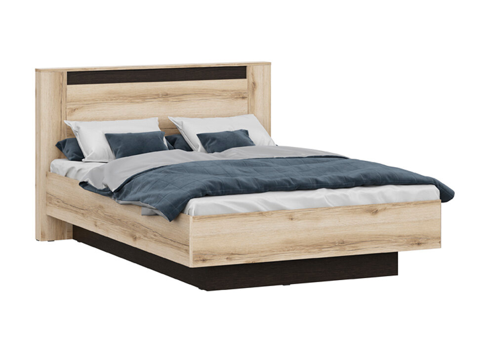 фото Кровать SV Мебель Кровать №3 дуб делано / дуб венге 213.2х149.4х99.6 см