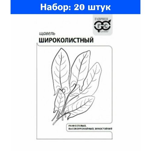 Щавель Широколистный 0,5г Ранн (Гавриш) б/п - 20 пачек семян
