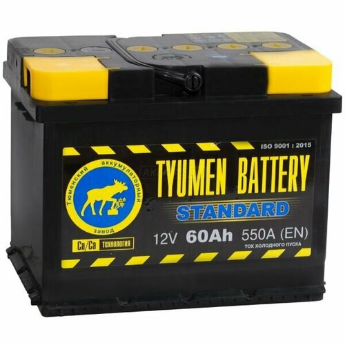 Аккумулятор Тюмень TYUMEN BATTERY STANDARD 60 Ач обратная полярность 6CT-60