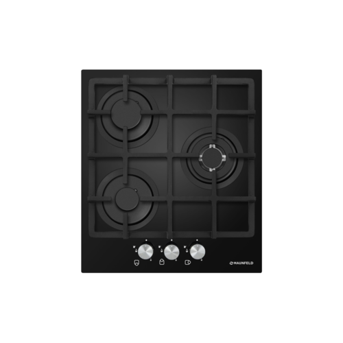 Варочная панель MAUNFELD Газовая панель MAUNFELD EGHG4333CBG газ ширина 45 см 3 конфорки черный 2241800₽