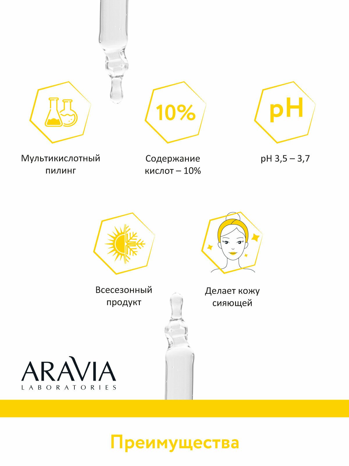ARAVIA Laboratories Пилинг для сияния кожи с комплексом кислот 10%, 50 мл (ARAVIA Laboratories, ) - фото №5