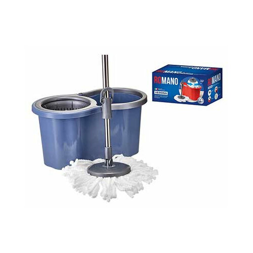 Комплект для уборки Romano Verona (ведро 19л с отжимом+швабра с насадкой) лазурный