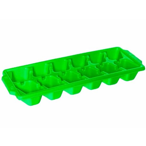 Форма для льда, 12 ячеек, 26 см, зеленая