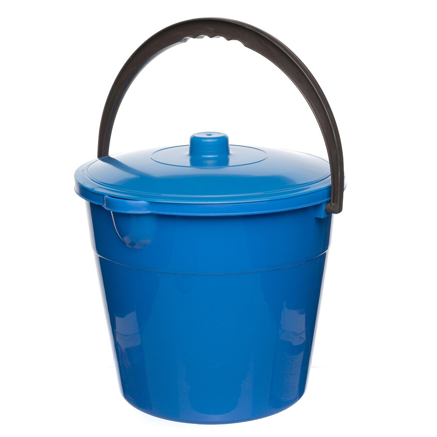 фото Ведро 10л. с крышкой синее