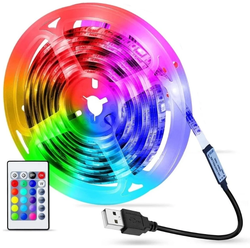 Светодиодная лента с пультом многоцветная RGB 2 м с питанием от USB