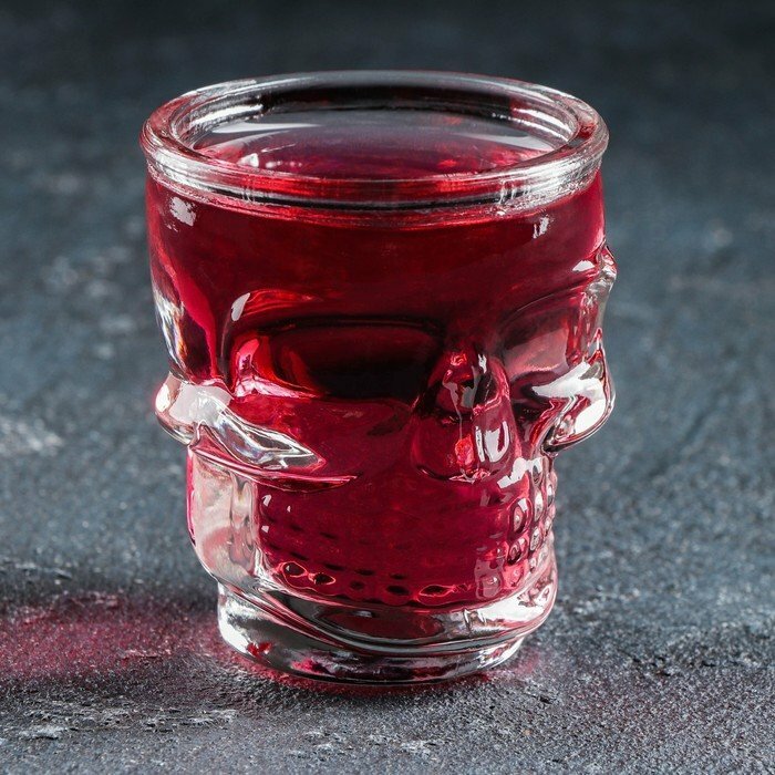 фото Подарки Стопка "Череп" из стекла (50 мл)