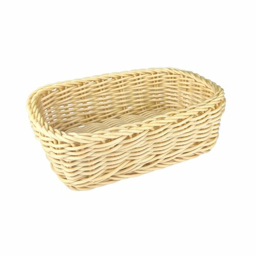 Корзина для хлеба 18x12x6 см бежевая полиротанг MGprof