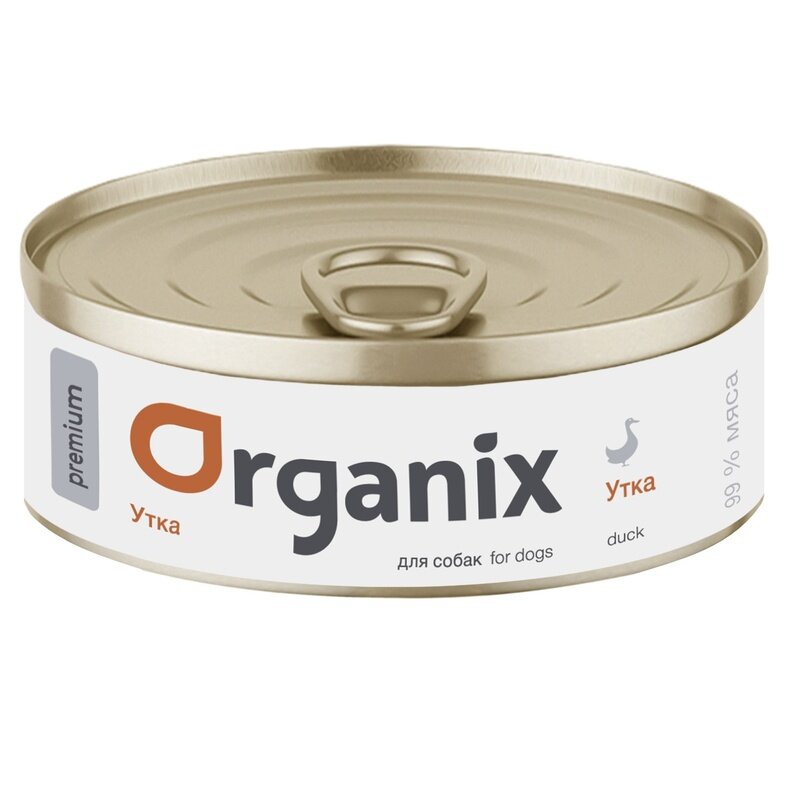 Organix Премиум консервы для собак с уткой 99%, 100г 0.1 кг