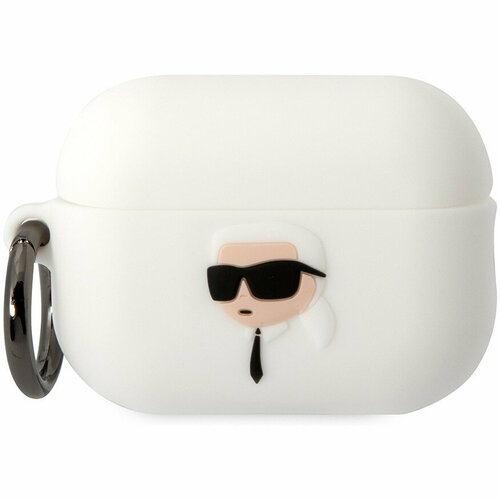 Чехол CG Mobile Karl Lagerfeld Silicone with ring NFT 3D Karl для Airpods Pro 2 (2022) белый чехол karl lagerfeld для airpods pro 2 silicone with ring klap2runikp