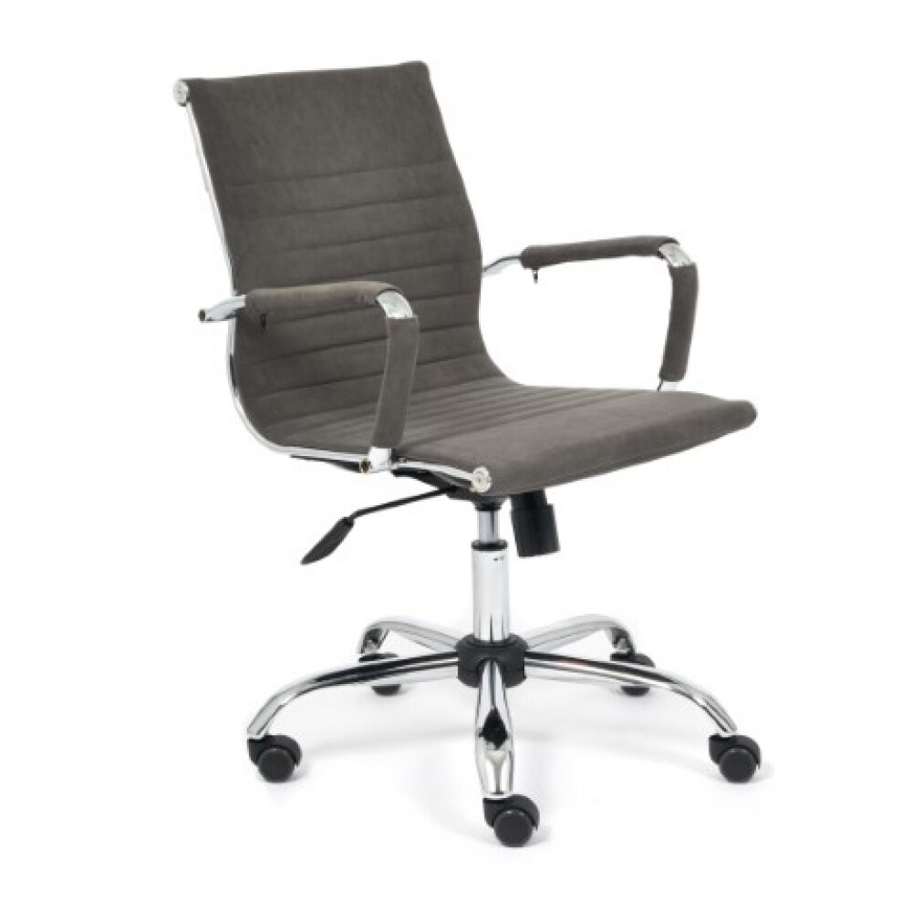 Кресло офисное Tetchair URBAN-LOW, флок, gray