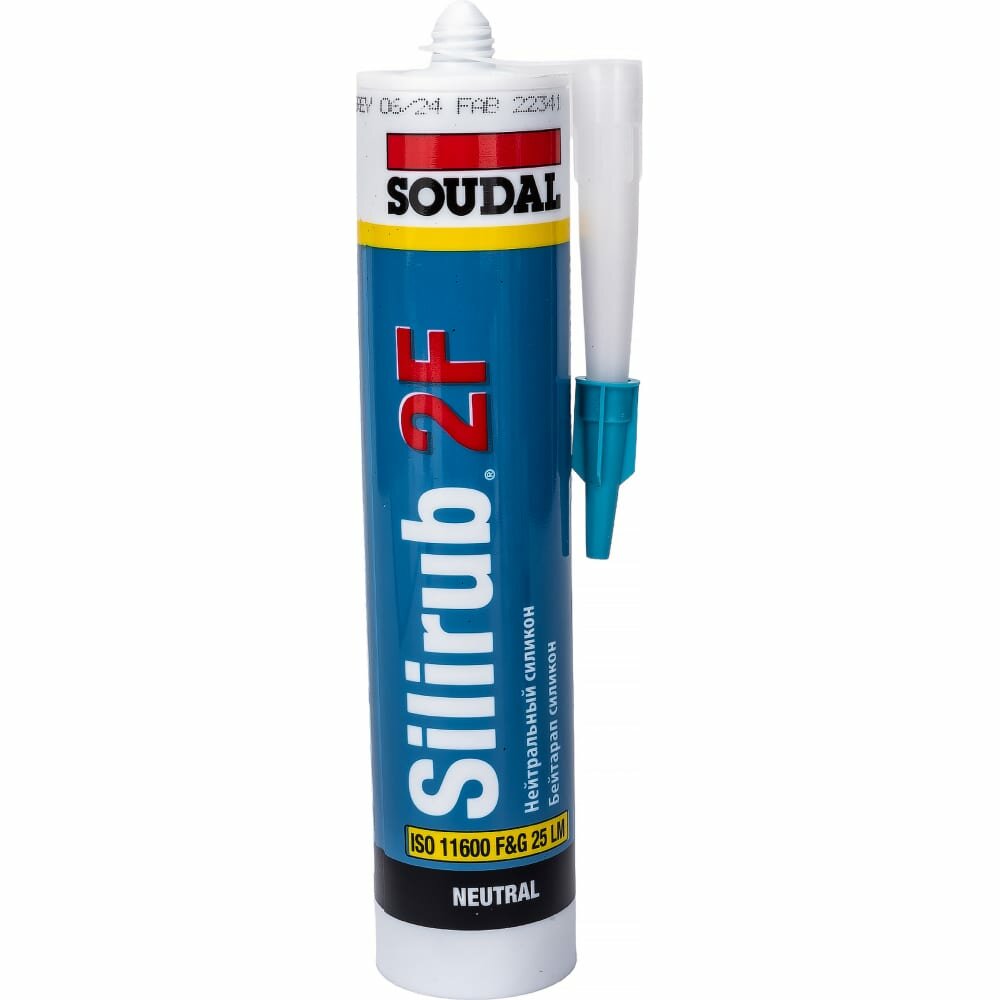 фото Нейтральный силиконовый герметик Soudal Силируб 2F