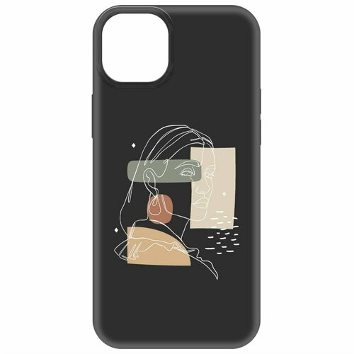 Чехол-накладка Krutoff Soft Case Уверенность для iPhone 15 Plus черный чехол накладка krutoff soft case романтика для iphone 15 plus черный