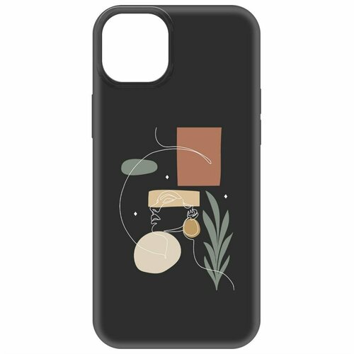 Чехол-накладка Krutoff Soft Case Элегантность для iPhone 15 Plus черный чехол накладка krutoff soft case романтика для iphone 15 plus черный