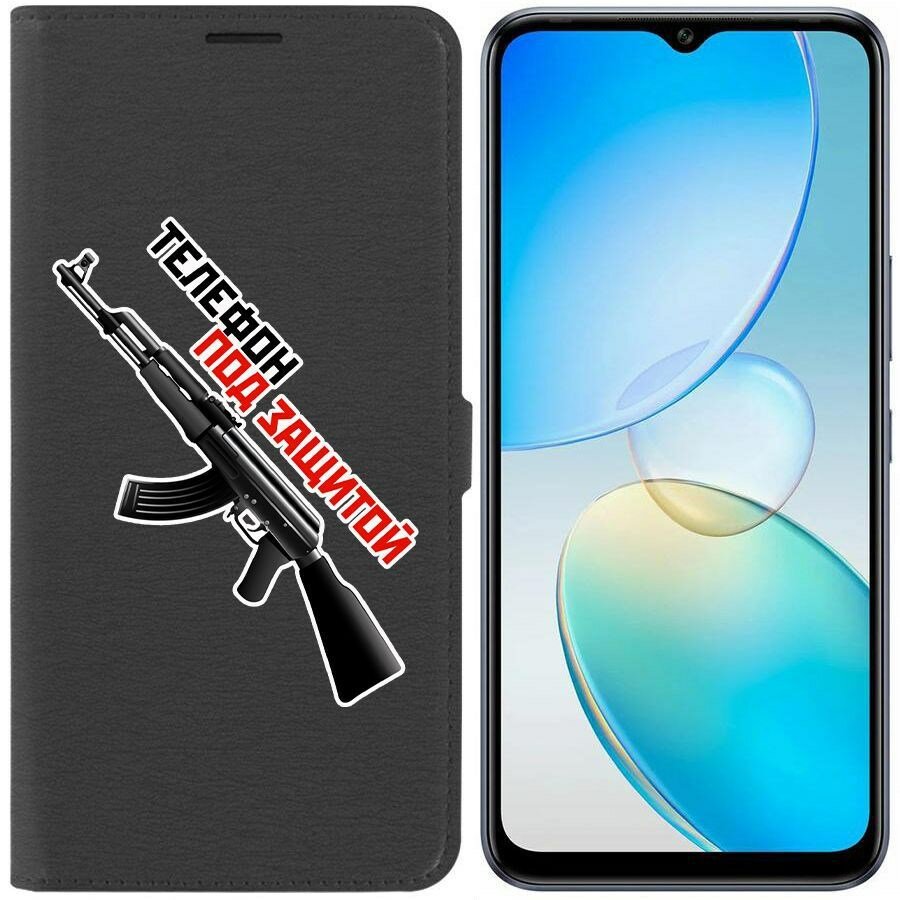 фото Чехол-книжка Krutoff Eco Book для INFINIX Hot 12 Pro Телефон под защитой (черный)