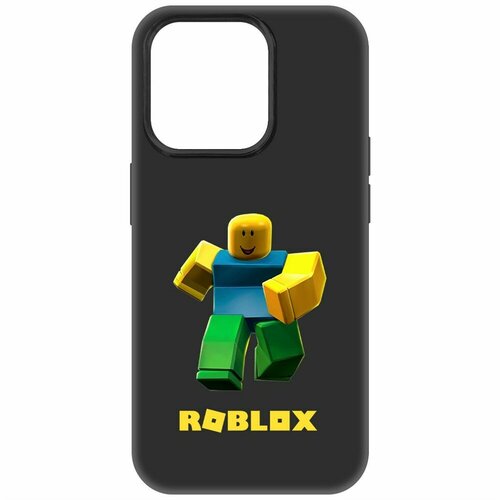 Чехол-накладка Krutoff Soft Case Roblox-Классический Нуб для iPhone 15 Pro черный чехол накладка krutoff soft case roblox классический нуб для iphone 15 черный