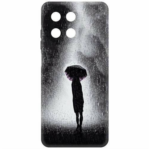 Чехол накладка Krutoff Soft Case Ночная крипота для Realme 11 4G черный