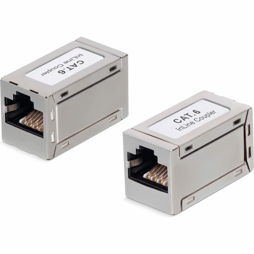 Cabeus Проходной адаптер, RJ45-RJ45 (8p8c), категория 6, экранированный CA-8p8c-C6-SH