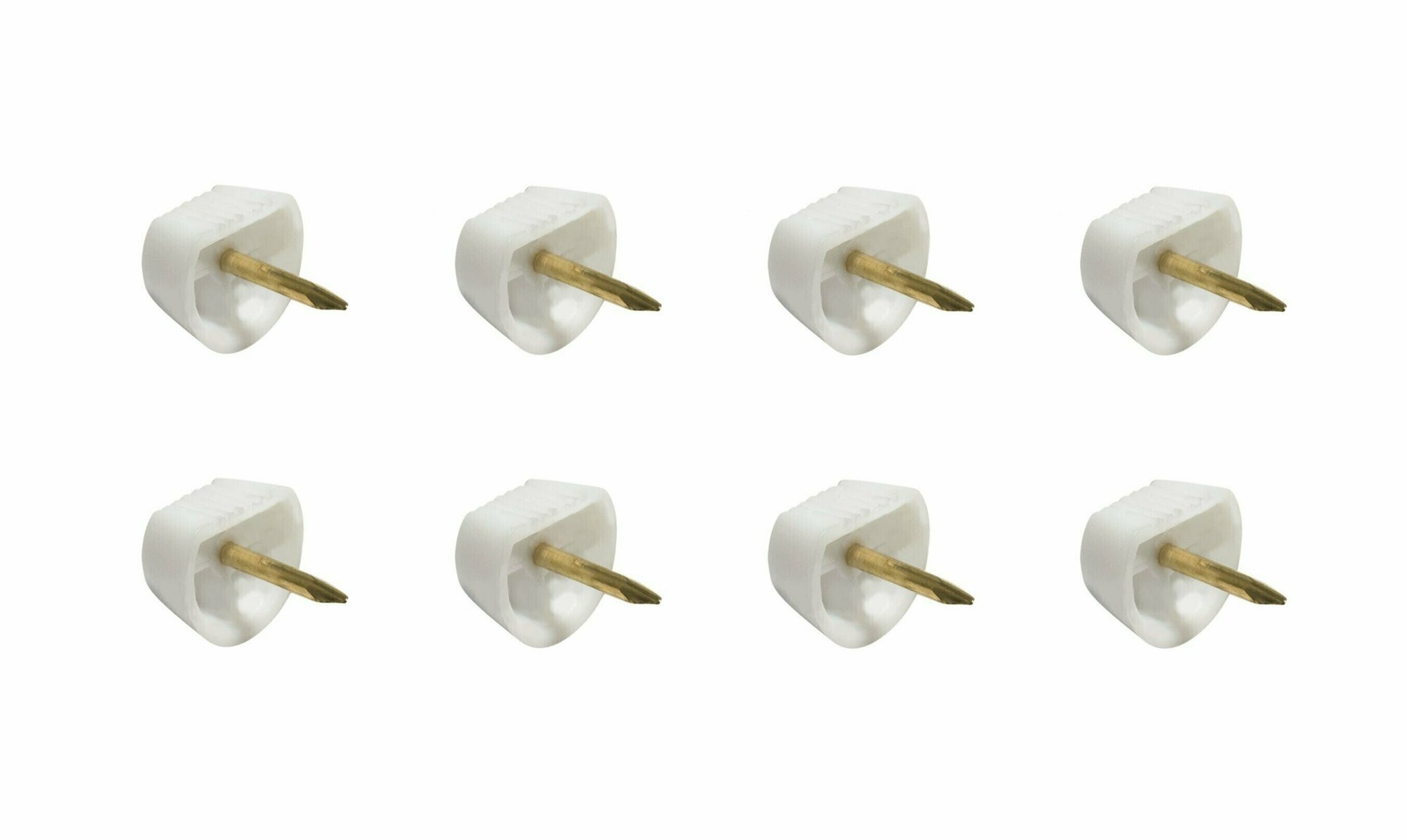 фото Полкодержатель с гвоздем для деревянных полок, белый, 8 шт