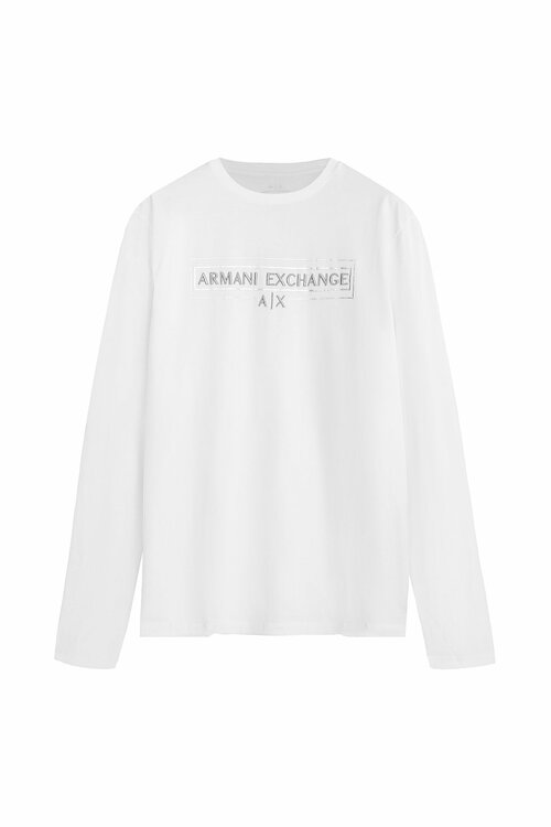 Лонгслив Armani Exchange, размер XXL, белый