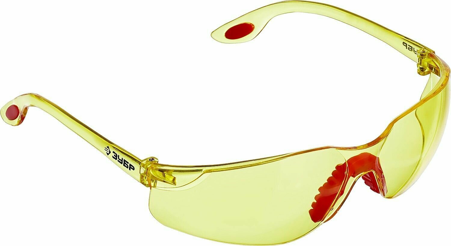 Очки защитные жёлтые ЗУБР спектр 3 широкая монолинза, открытого типа