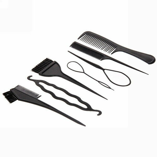 Набор для окрашивания и моделирования волос 7 предметов Barber цвет черный 255225см 300₽