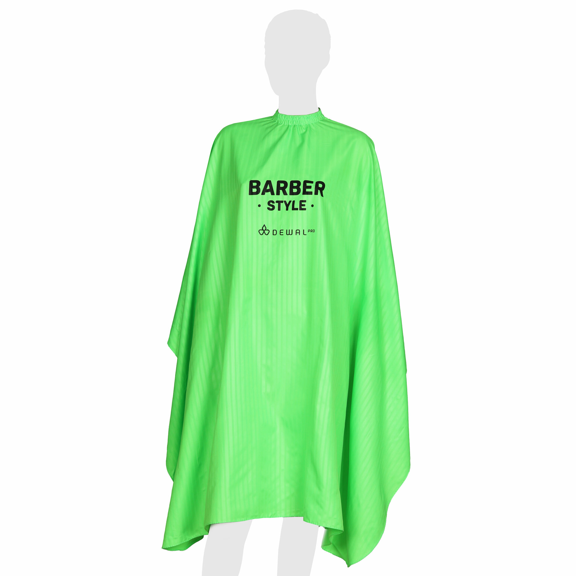 Пеньюар для стрижки DEWAL "BARBER STYLE "NEON , полиэстер, полоска 140х158 см, на крючках