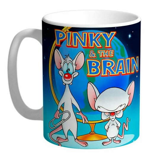 Кружка Пинки и Брейн Мультфильм Pinky and The Brain, 330 мл, 1 шт.