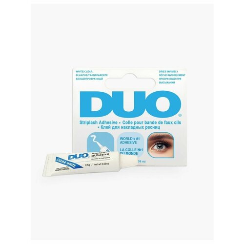 87-5759 DUO Striplash Adhesive White/Clear Клей для ресниц прозрачный 2.5 гр клей для накладных ресниц duo clear lash adhesive 7 гр