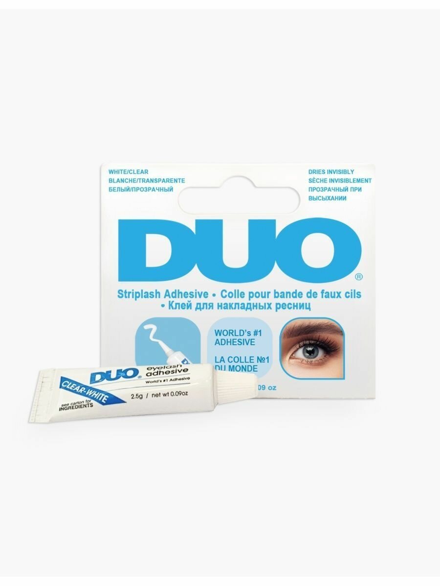87-5759 DUO Striplash Adhesive White/Clear Клей для ресниц прозрачный 2.5 гр
